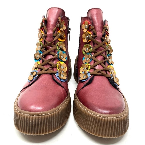 SPRING STEP YEBA Leather BOOTS Bordeaux Multi - Picture 3 of 7